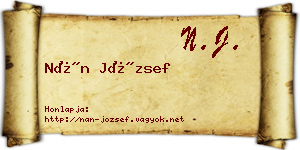 Nán József névjegykártya