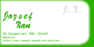 jozsef nan business card